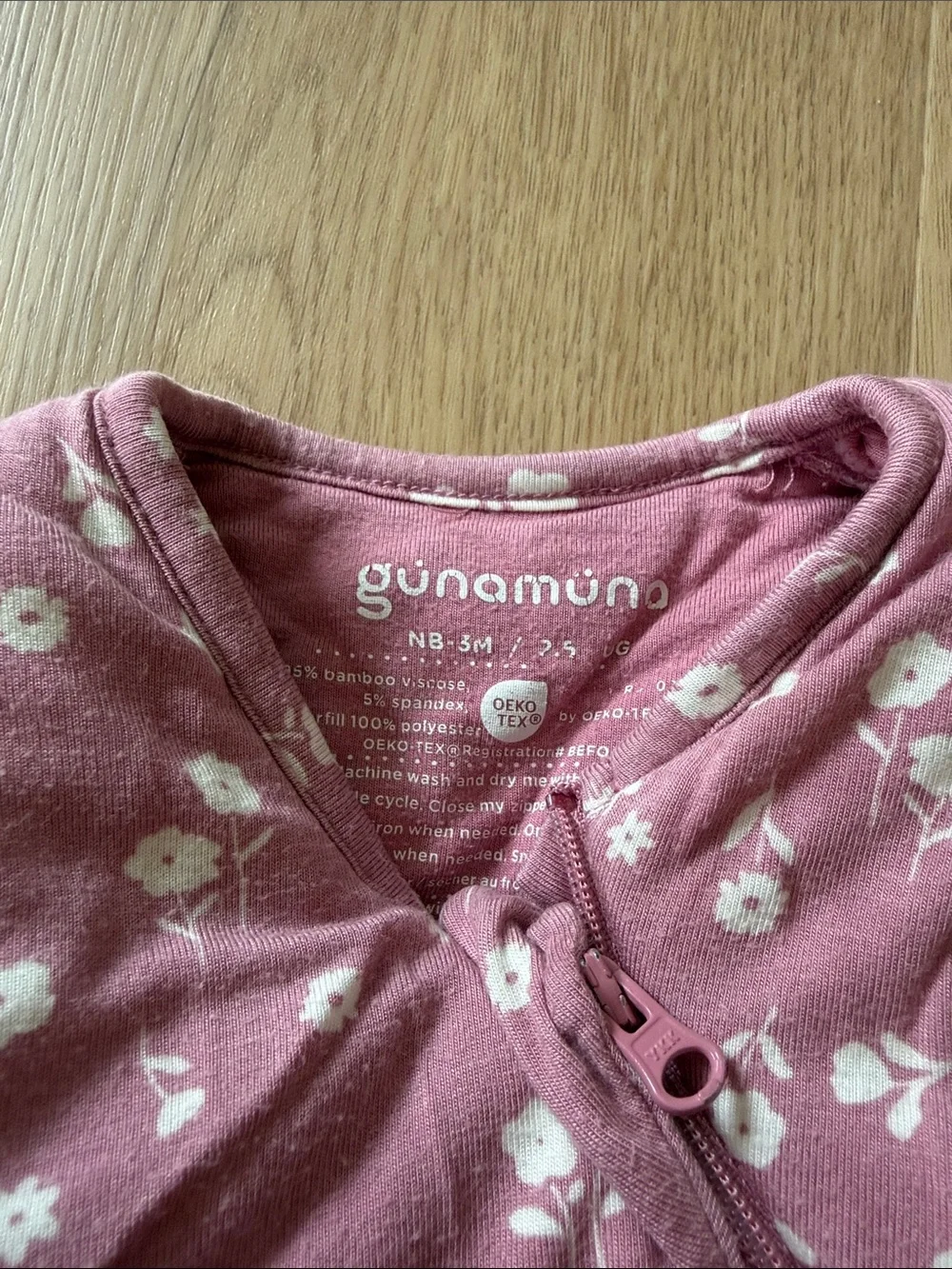 Goumamon Pink Floral Baby Sleep Sack - Soft Zip Front Sleep Bag